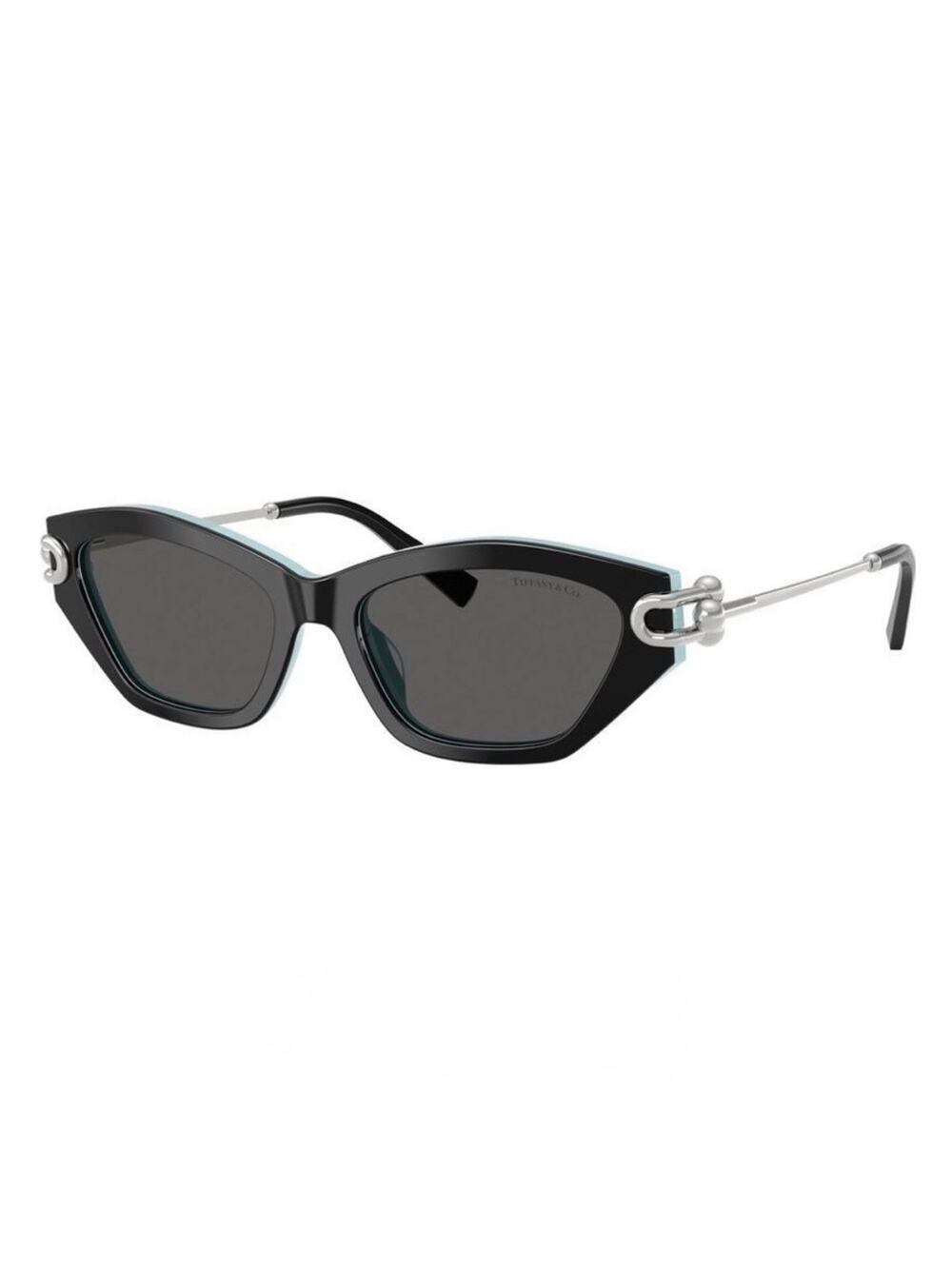 NEW!!! TIFFANY & CO TF4231U 8055S4 Black Cat-Eye Sunglasses with Silver Accents